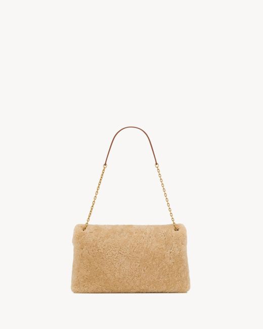 Saint Laurent Natural Cassandre Large Pouch On Chain