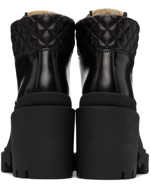 Gucci Black Lace-Up Ankle Boots