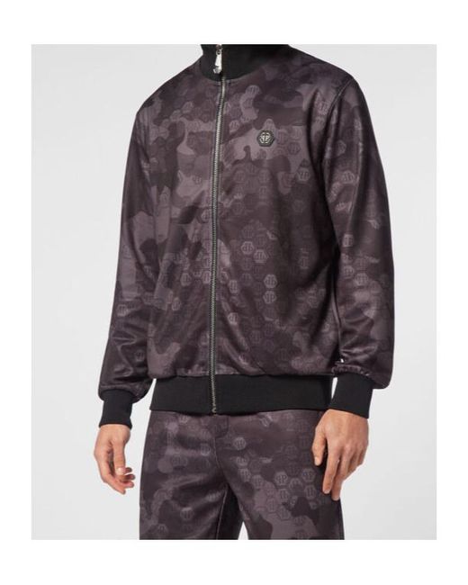 Philipp Plein Brown Camouflage Monogram Tracksuit for men