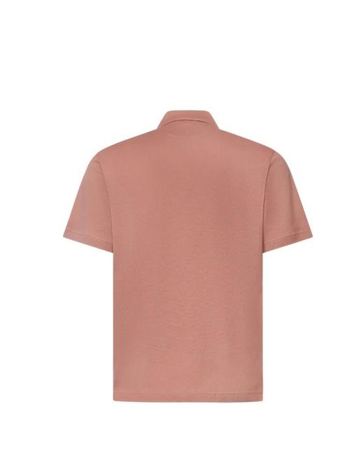 Eleventy Pink Button Polo Shirt for men