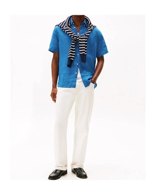 Tommy Hilfiger Blue Short Sleeve Shirt for men