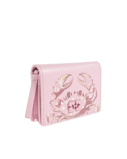 Ganni Pink Printed Coin Purse