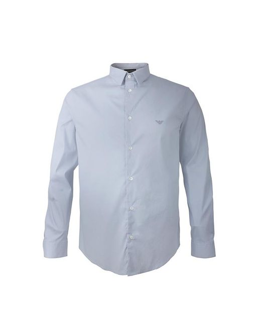 Emporio Armani Blue Long-Sleeved Shirt for men
