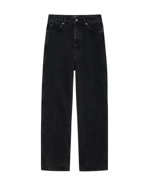 Anine Bing Black Belt-Loop Jeans