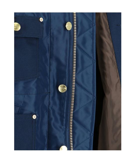 Sacai Blue X Carhartt Wip Logo Patch Twill Duck Jacket for men