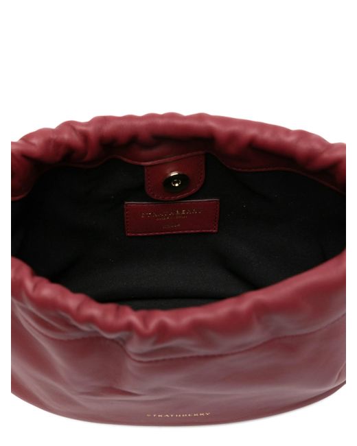Strathberry Red Charlotte Drawstring Calf-Leather Cross Body Bag