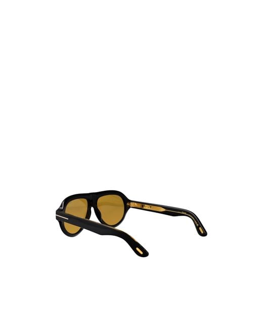 Tom Ford Metallic Eyewear Pilot Frame Sunglasses for men