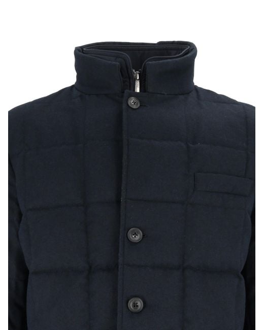 Fay Blue Long-Sleeved Down Jacket for men