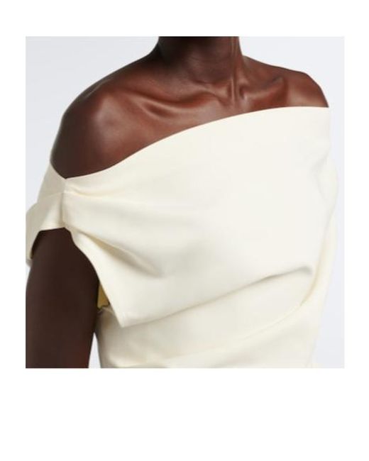 Rohe White Draped Asymmetric Top