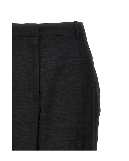 The Row Black Pleated Casual Pants