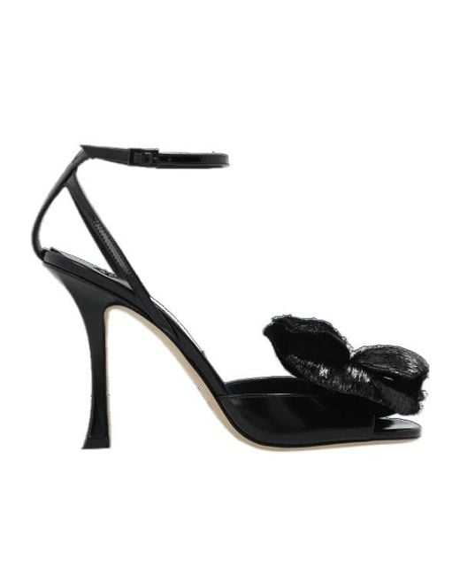 Jimmy Choo Black Open-Toe High Heels