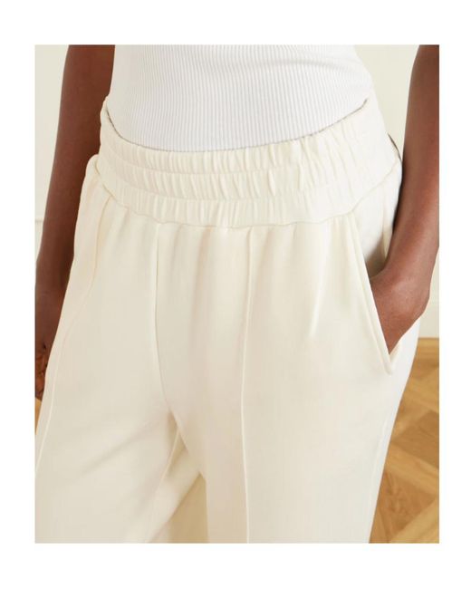 Varley White Elastic Waist Casual Pants