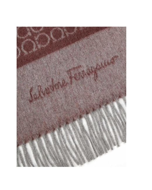Ferragamo Purple Logo Scarf