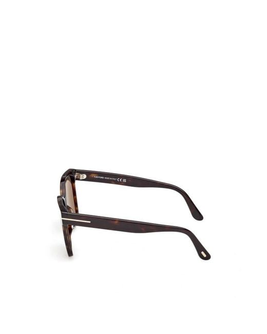 Tom Ford Metallic Eyewear Butterfly Frame Sunglasses