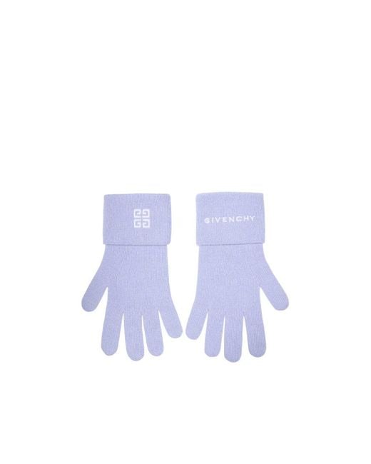 Givenchy White Pattern Gloves for men