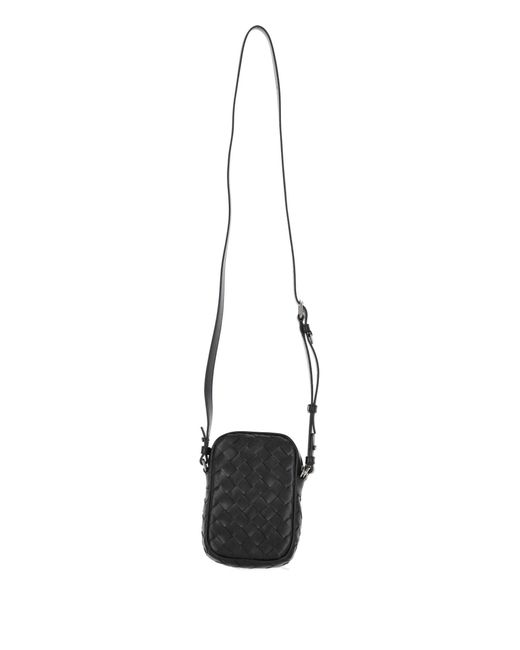 Bottega Veneta White Intrecciato Zipped Camera Bag for men