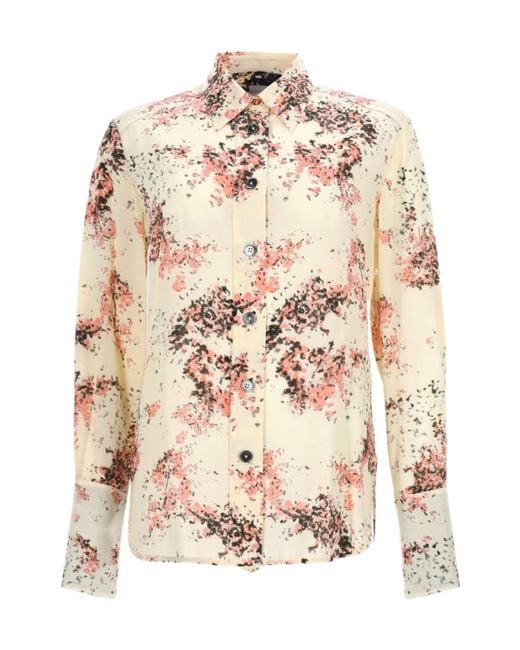 Paul Smith Natural Abstract Print Button-Up Shirt