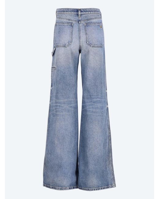 Courreges Blue Belt Loop Denim Trousers