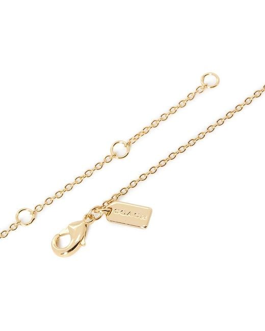 COACH Metallic Necklace And Earring Set