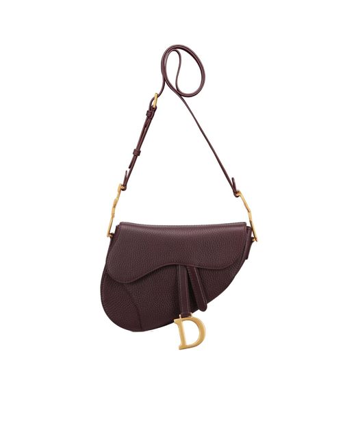 Dior Purple Medium Soft Saddle Bag With Strap