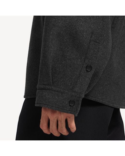 Balenciaga Black Zip-Up Brushed Overshirt for men
