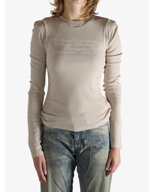 Acne Natural Layered Cardigan