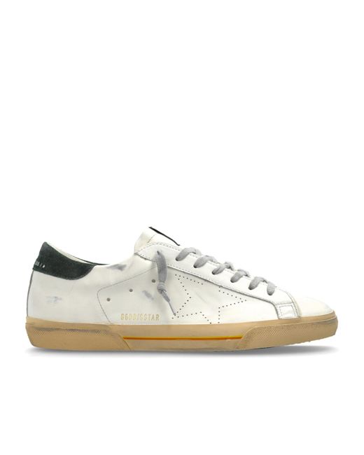 Golden Goose Deluxe Brand White Super Star Lace-Up Sneakers for men