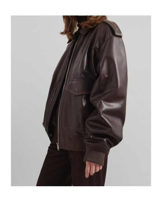 Frankie Shop Brown Viper Oversized Jacket