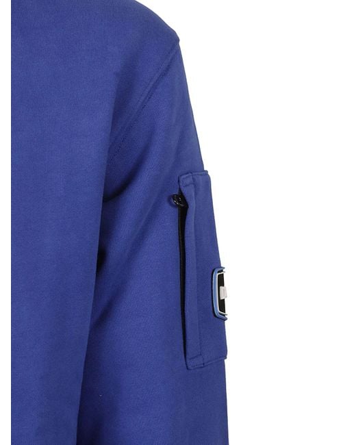 Duvetica Blue Logo-Patch Crewneck Sweatshirt for men
