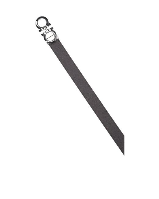 Ferragamo White Logo Belt for men