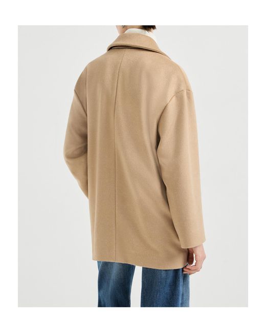 Brunello Cucinelli Natural Long-Sleeved Coat