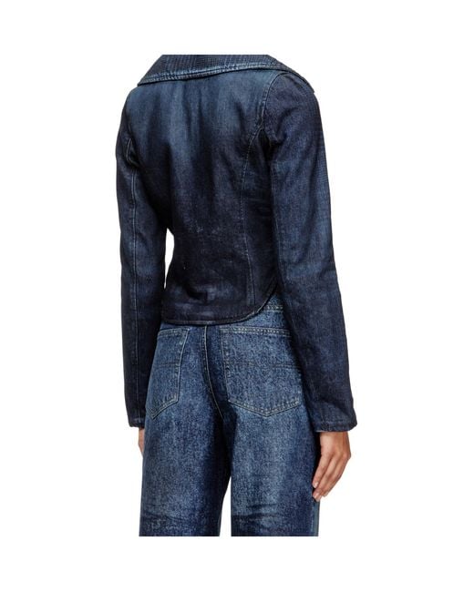 DIESEL Blue De-Ali- Cropped Jacket