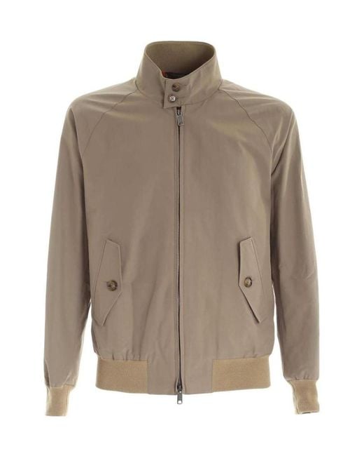 Baracuta Brown G 9 Harrington Zip-Up Bomber Jacket for men