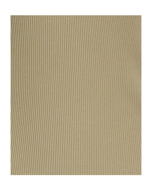 Brunello Cucinelli Green Solid-Color Sleeveless Stretch Top