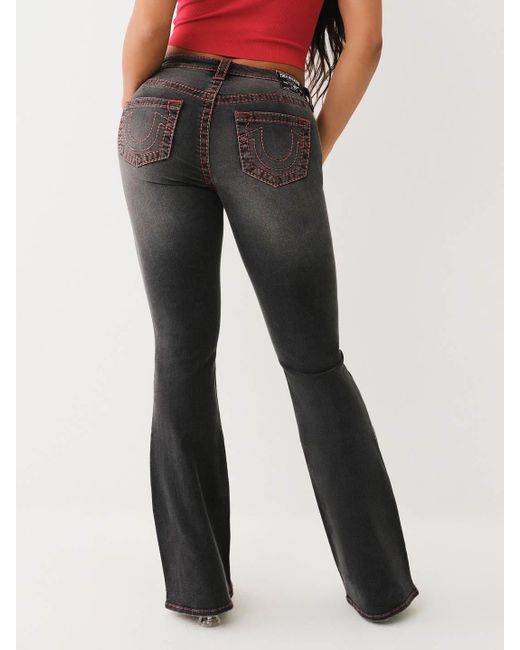 True Religion Black Becca Lurex Big T Bootcut Jean