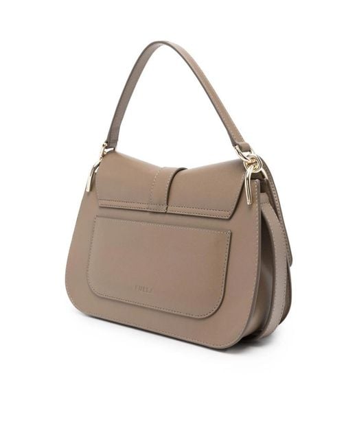 Furla Natural Buckle-Detail Shoulder Bag
