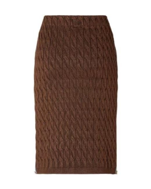 Fendi Brown Viscose Skirt