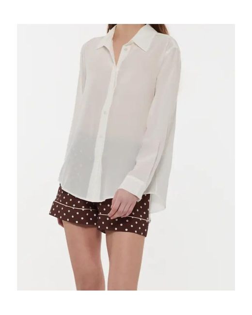 P.A.R.O.S.H. White Sweet Buttoned Shirt