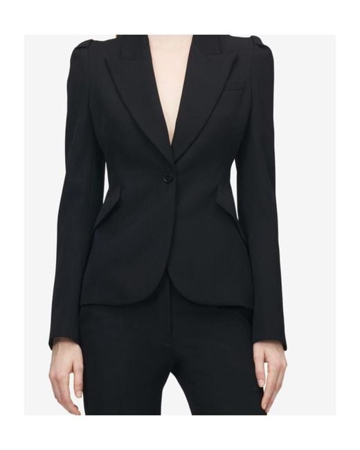 McQueen Black Wool Blazer