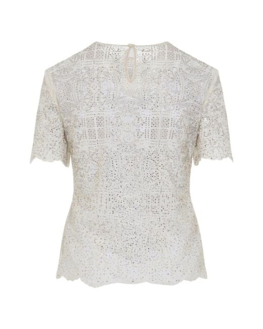 Ermanno Scervino White Crew Neck T-Shirt