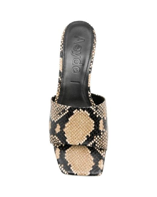 Aeyde Multicolor Square-Toe High-Heeled Sandals