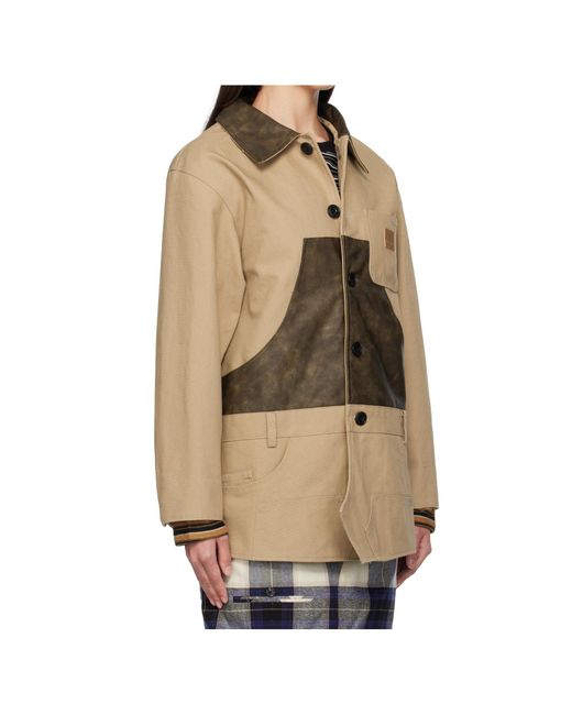 ANDERSSON BELL Natural Carpenter Shorts Inserted Jacket for men