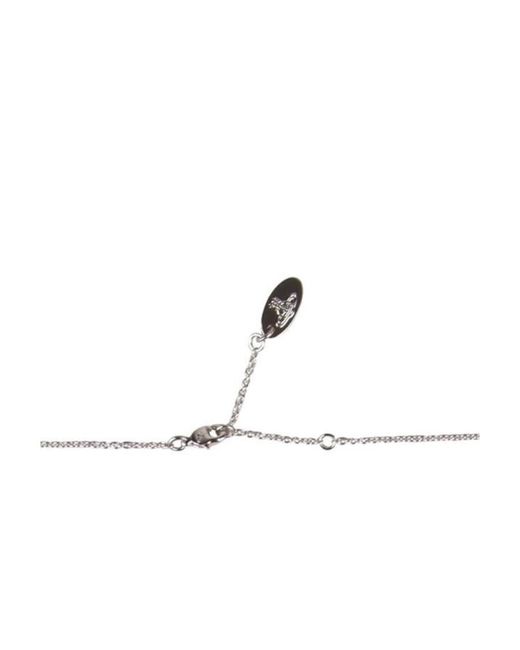 Vivienne Westwood White Logo Pendant Necklace