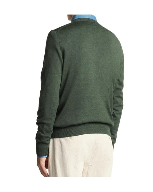 Fay Green Round-Neck Jumper for men