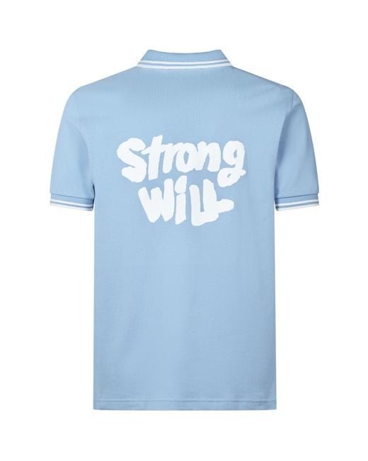 Comme des Garçons Blue Short-Sleeved Polo Shirt for men