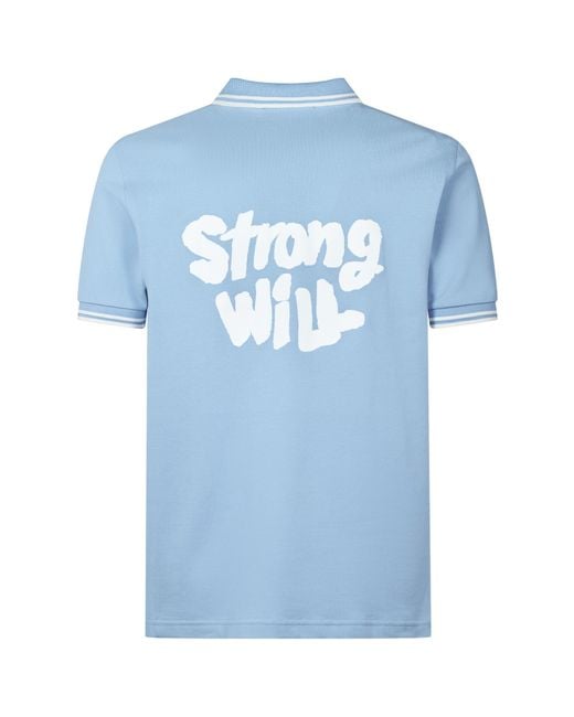 Comme des Garçons Blue Short-Sleeved Polo Shirt for men