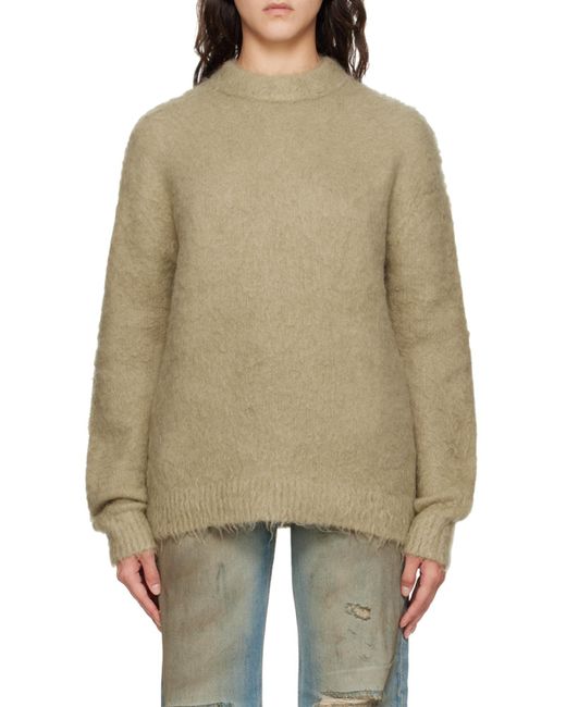 Acne Natural Crewneck Knitted Sweater for men