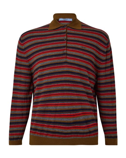 Prada Red Striped Longsleeve Sweater