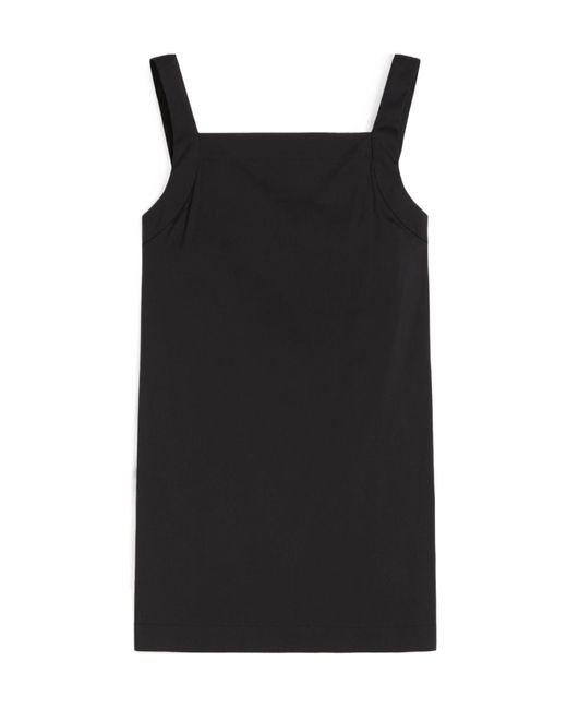 Max Mara Black Flowing Stretch Poplin Top