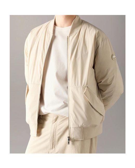 Moose Knuckles Natural Long-Sleeved Down Jacket for men
